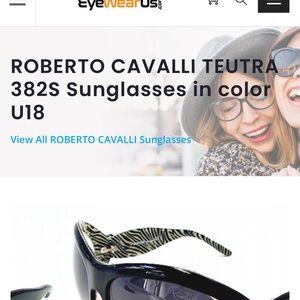 Roberto Cavalli Teutra Black Sunglasses